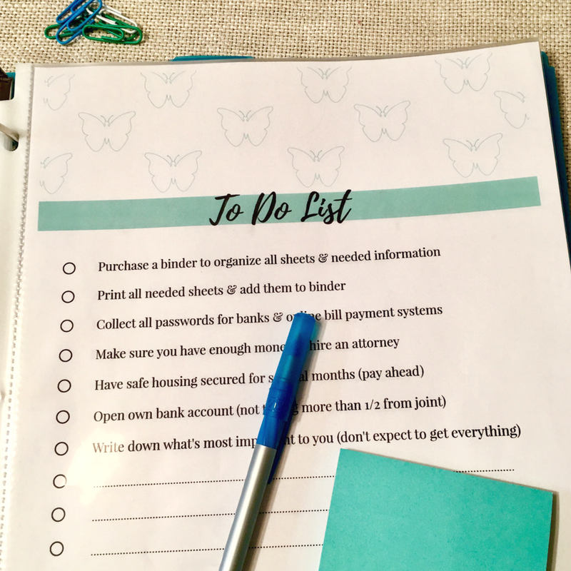 To Do List | Divorce Survival Tool Kit by Jen Grice